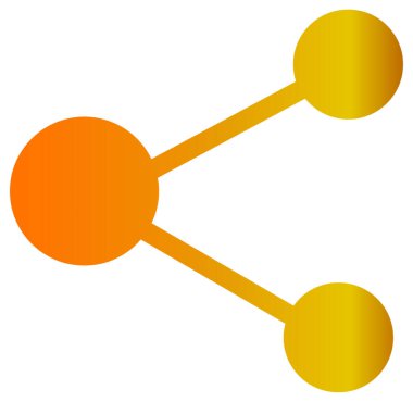 Beyazın üzerine basit ve minimalist vektör simgesi