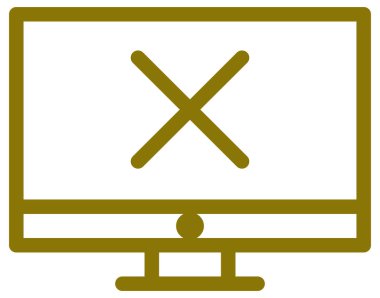 Bilgisayar izleyici vektör simgesi. biçim iki renkli düz sembol, mavi ve gri renkler, yuvarlak açılar, beyaz