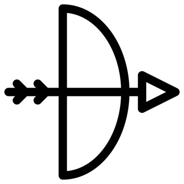 Beyazın üzerine basit ve minimalist vektör simgesi