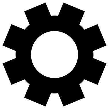 Teçhizatın basit ve minimalist vektör simgesi