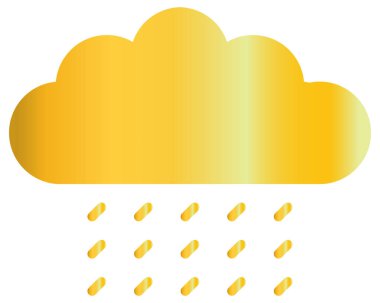 yağmur bulutu vektör simgesi