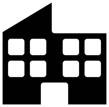 Beyazın üzerine basit ve minimalist vektör simgesi