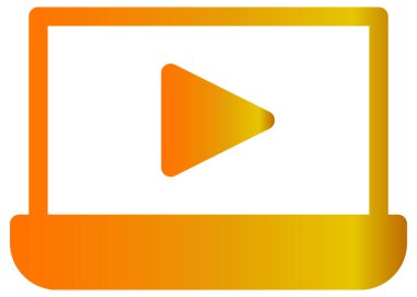 beyaz arkaplanda turuncu vektör simgesi.