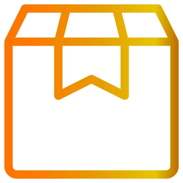 Rubeldoboz Vektor Ikon Stílus Körvonalazza Lapos Szimbólum Narancs Színű Fehér — Stock Vector