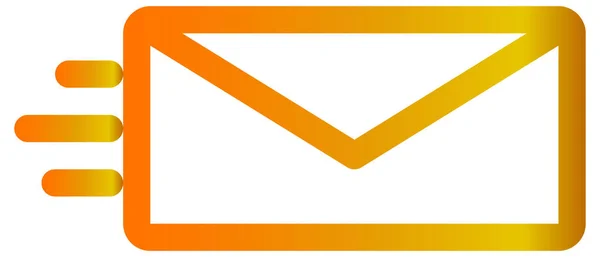 Ilustração Vetorial Envelope Amarelo — Vetor de Stock