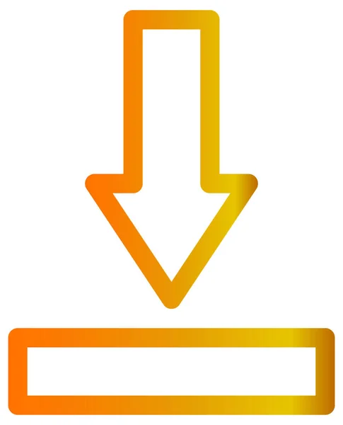 Enviar Abajo Icono Vector Estilo Bicolor Símbolo Plano Colores Naranja — Archivo Imágenes Vectoriales