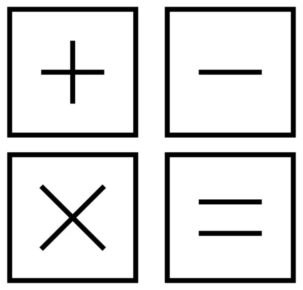 Símbolos Matemáticos Ícone Vetorial — Vetor de Stock