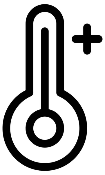 Thermometer Vektorsymbol Auf Weißem Hintergrund — Stockvektor