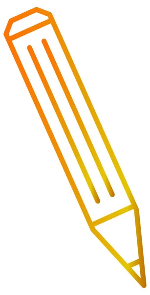 Icona Vettore Penna Stilografica Stile Bicolore Simbolo Piatto Colori Giallo — Vettoriale Stock
