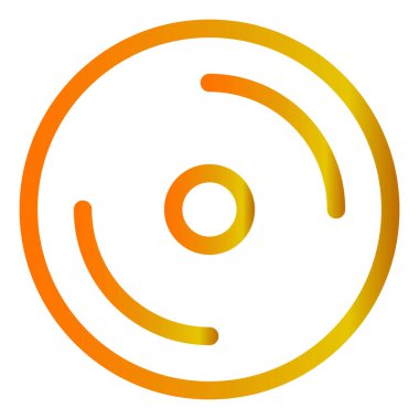 Turuncu ve sarı simgenin vektör illüstrasyonu