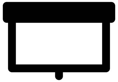 Pencerenin basit ve minimalist vektör simgesi