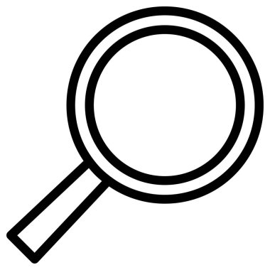 Büyütme cam simgesi, vektör illüstrasyonu