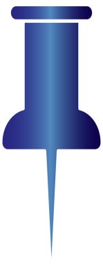 Mavi ve beyaz iş simgesinin vektör illüstrasyonu