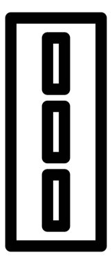 Haç bloklu bir kutunun vektör illüstrasyonu