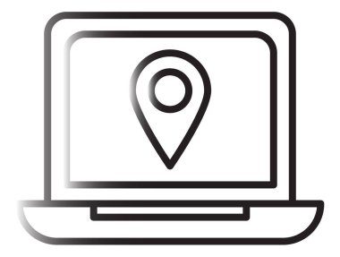 Harita işaretleyici vektör simgesi