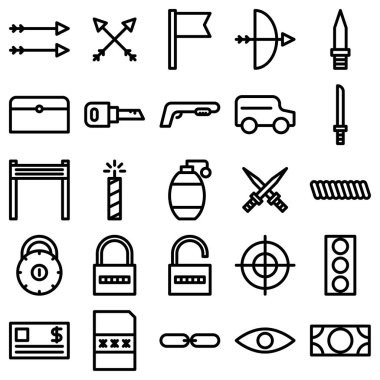 Beyaz üzerine basit ve minimalist ordu vektör simgesi