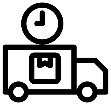 dağıtım ve lojistik çizgi vektör simgesi.