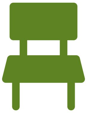 Beyazın üzerinde basit ve minimalist kamp vektör simgesi 