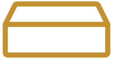 Sarı ve beyaz vektör ikonu. iki renkli düz sembol, turuncu ve gri renkler, yuvarlak açılar,