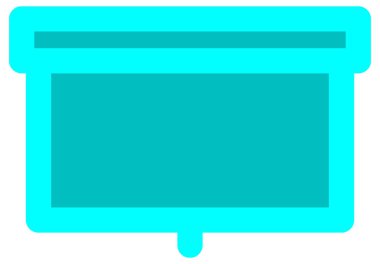 Kutunun basit ve minimalist vektör simgesi