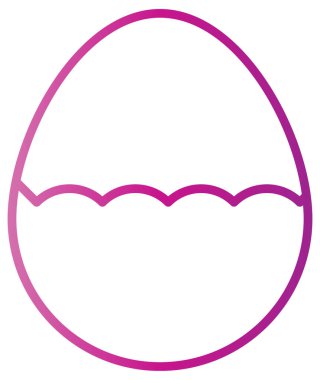 Pembe ve beyaz çizgi simgesinin vektör çizimi