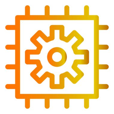 beyaz arkaplanda dişli çizgi vektör simgesi