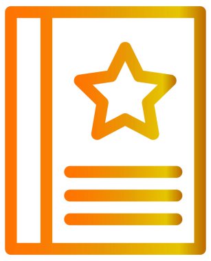 Sertifika simgesi. bicolor düz sembol, turuncu ve gri renkler, yuvarlak açılar, yeşil arkaplan