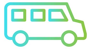 bus araç simgesi vektör illüstrasyonu