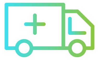 ambulans simgesi vektör illüstrasyonu