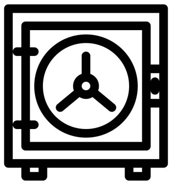 Güvenli ve bankacılık vektör simgesi