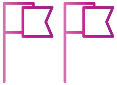 Beyaz üzerine izole edilmiş, uzun gölgeli renk simgeleri