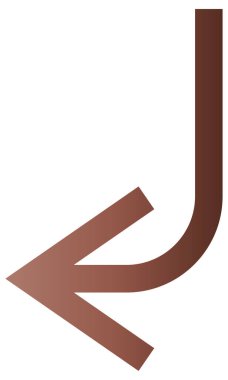 Beyaz arkaplanda izole edilmiş ok sol simgesi