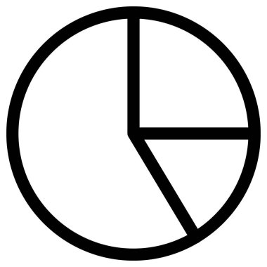 Pasta çizelgesi simgesi, vektör illüstrasyonu