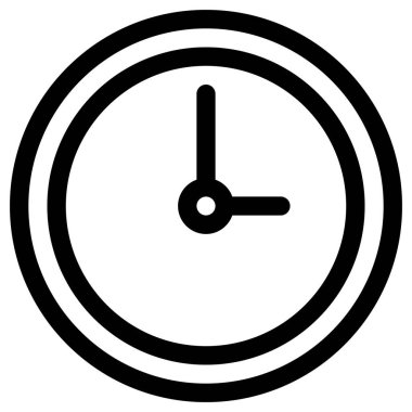 Saat simgesi, vektör illüstrasyonu. düz tasarım biçimi