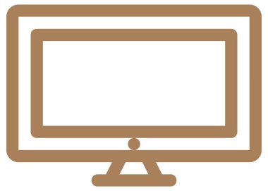 TV düz vektör simgesi