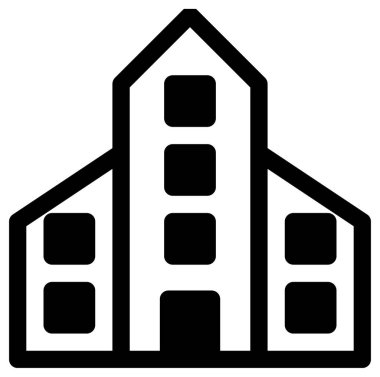 Beyazın üzerine basit ve minimalist vektör simgesi