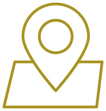 Harita işaretleyici simgesinin vektör illüstrasyonu