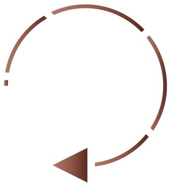 Beyaz arkaplanda izole edilmiş ok sol simgesi