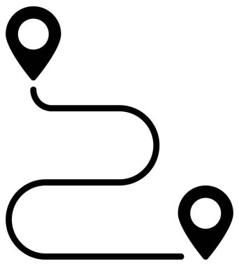 Harita işaretleyici simgesi, vektör illüstrasyonu