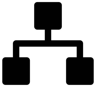 Şemanın basit ve minimalist vektör simgesi
