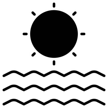 yaz güneşi vektör simgesi