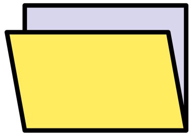 Boş sarı bir dizinin vektör illüstrasyonu