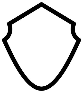 Kalkanın çizgi sanat vektörü çizimi 