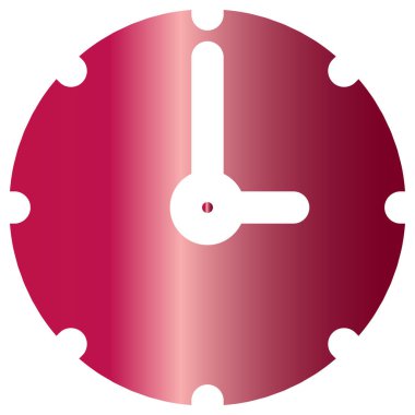 Saat simgesi, vektör illüstrasyonu