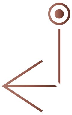 Beyaz arkaplanda izole edilmiş ok sol simgesi