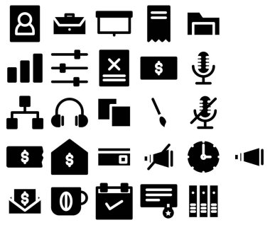 Basit ve minimalist vektör simgeleri ayarlandı