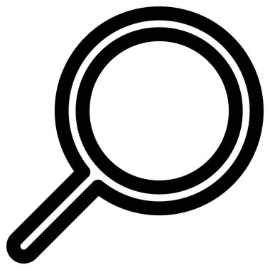 Büyütme cam simgesi, vektör illüstrasyonu