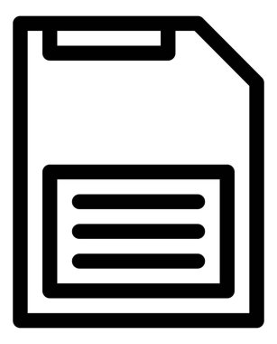 belge düz vektör simgesi