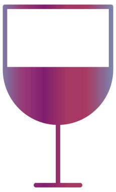 Şarap kadehinin vektör çizimi