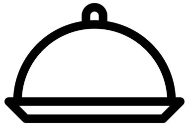 Beyaz arkaplanda yemek çizgisi vektör simgesi